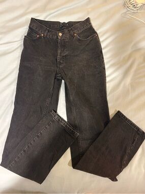 ASOS Tall Washed Black High-Rise Straight Jeans 28/36